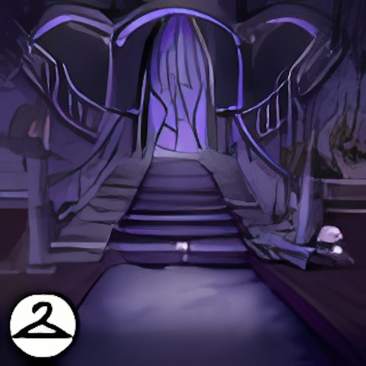 Dyeworks Purple: Step Into the Haunted House Background