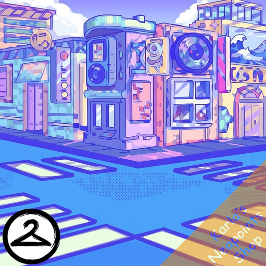 City Pop Oceanic Highway Background