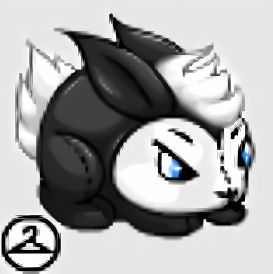 Gothic Snowbunny Handheld Plushie