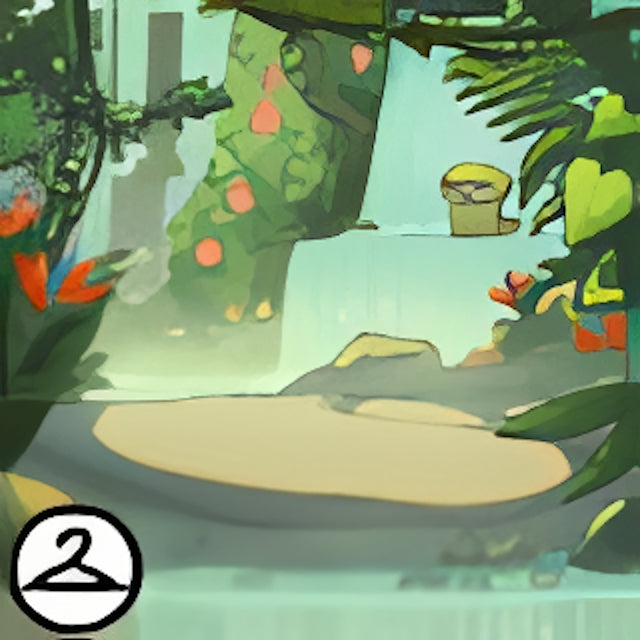 Serene Jungle Waterfall Background