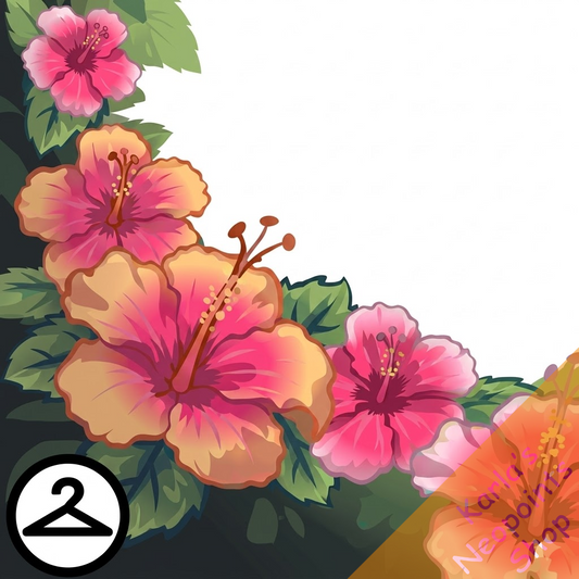 Floral Hibiscus Frame