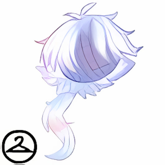 Iridescent Short Hair and Ponytail Wig