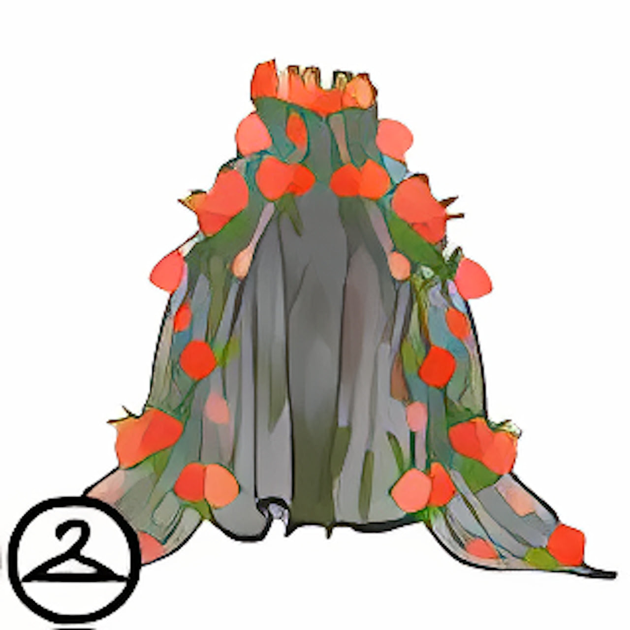 Dyeworks Black: Summery Floral Cape