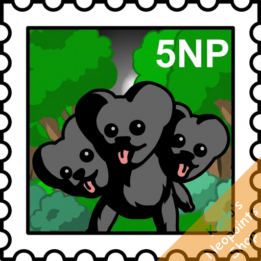 Black Bearog Stamp