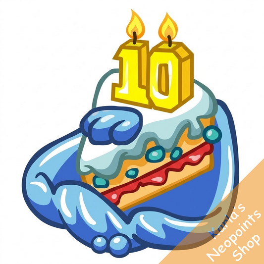 10th Birthday Isca Cake Slice