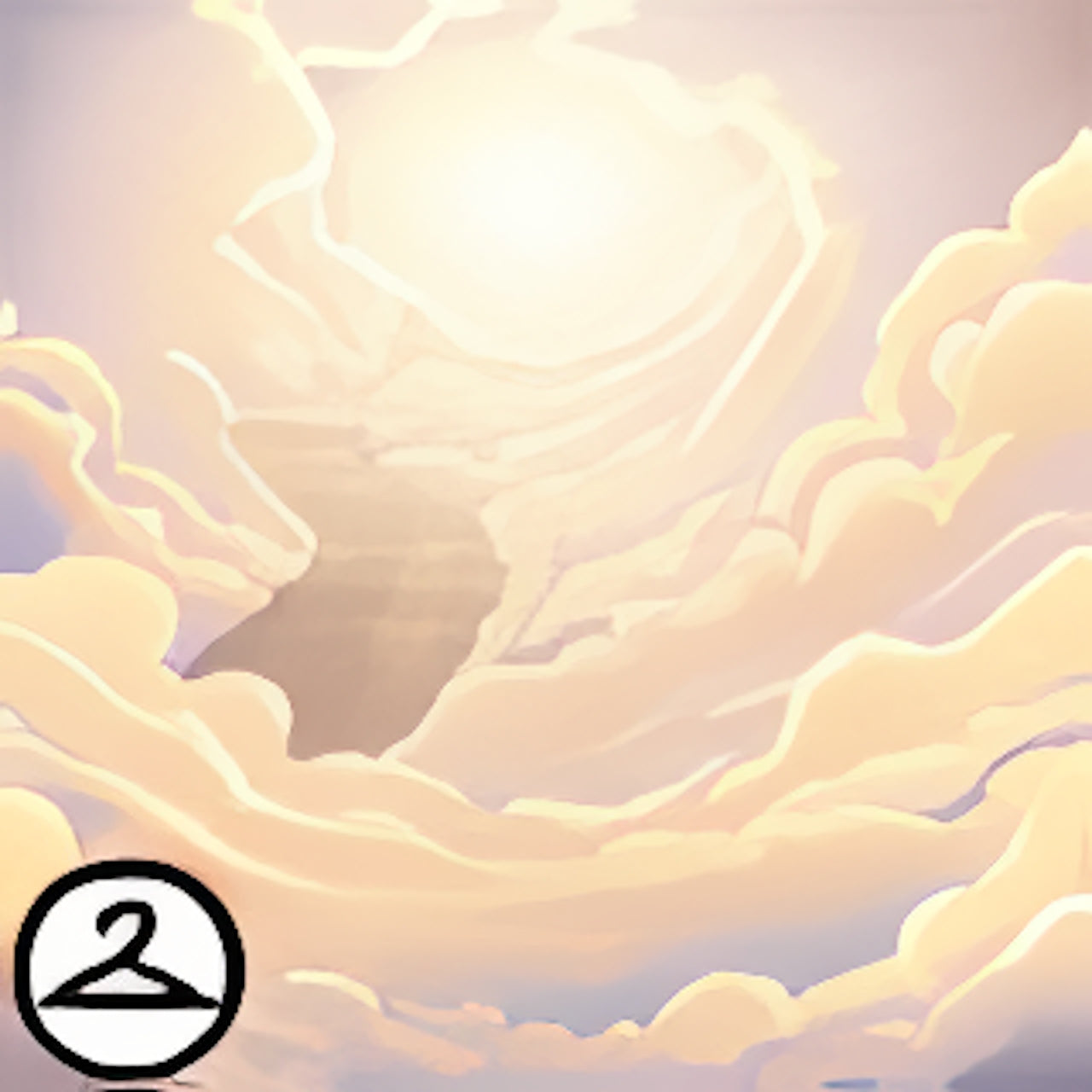 Stairway Through the Clouds Background