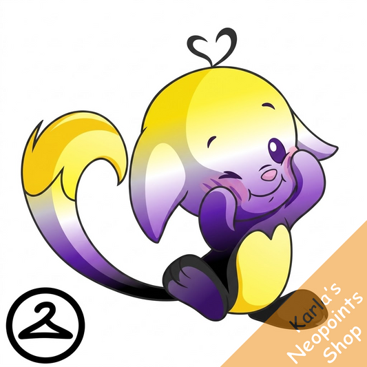 Prismatic Nonbinary: Adoring Rainbow Kacheek