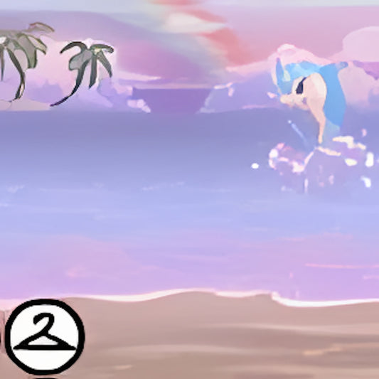 Dyeworks Purple: Splashing Flotsam Beach Background