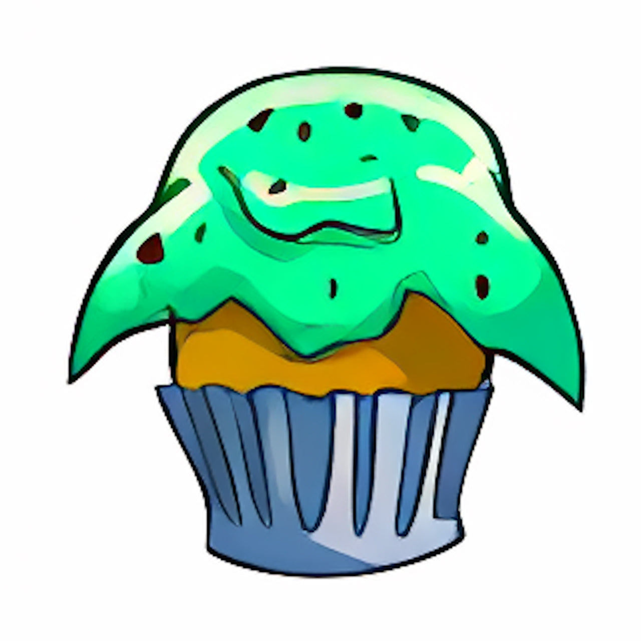 Green Kacheek Cupcake