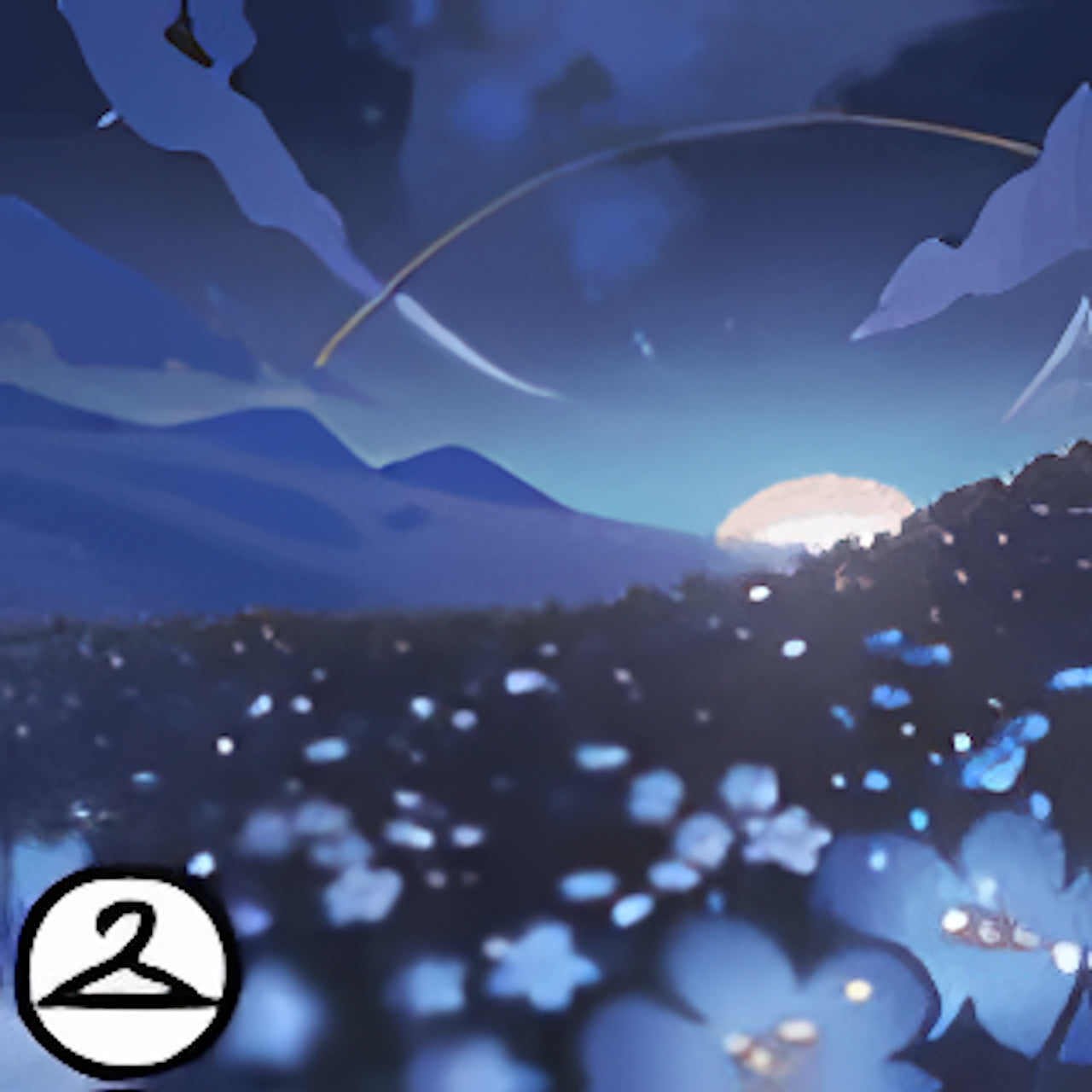 Ethereal Flower Field Background