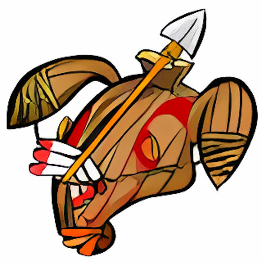 Hand Carved Blumaroo Bow