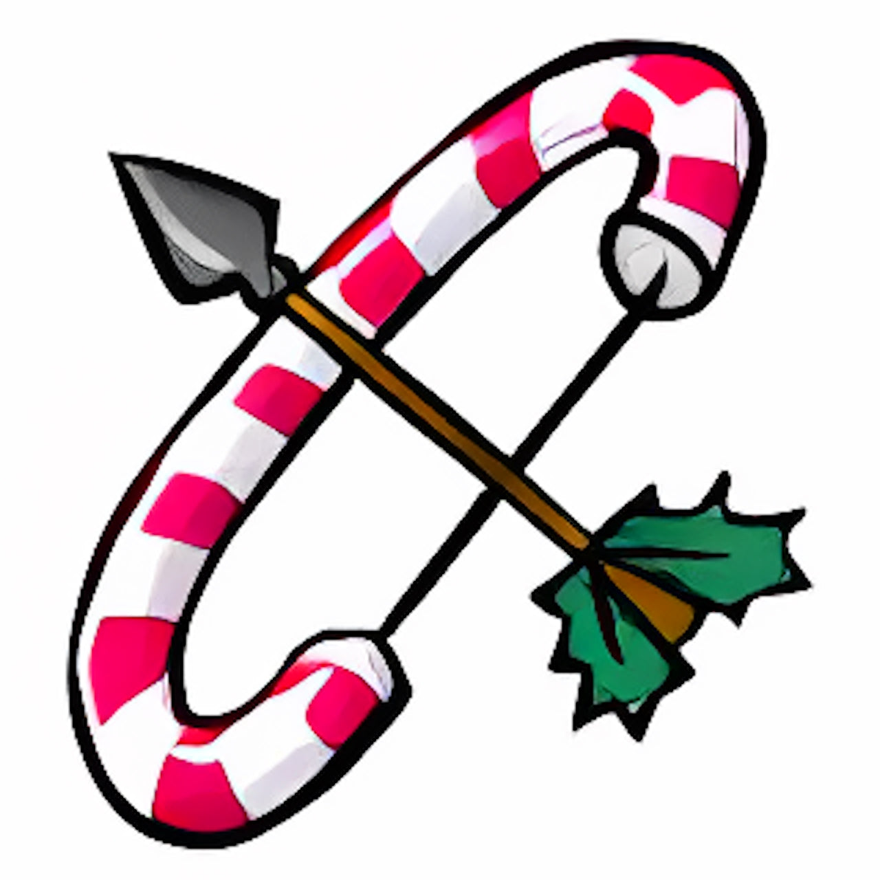 Candy Cane Bow and Arrow