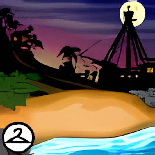 Krawk Island Silhouette Background