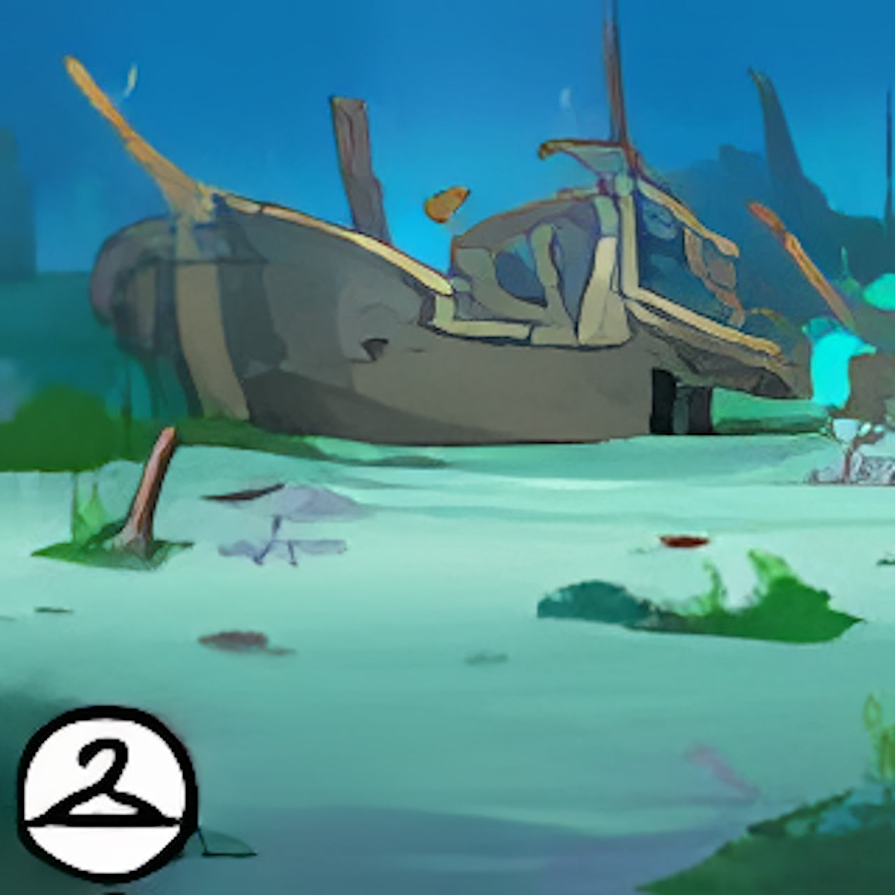 Maraqua Sunken Ship Background