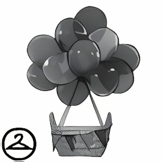 Dyeworks Black: Baby Birthday Hot Air Balloon