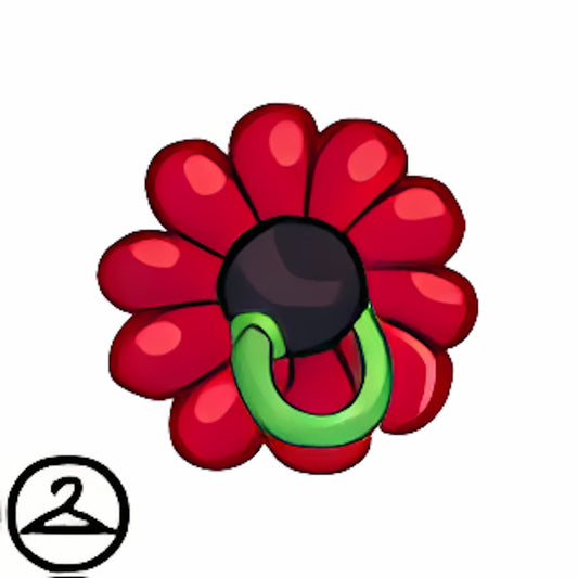 Dyeworks Red: Baby Spring Flower Binky