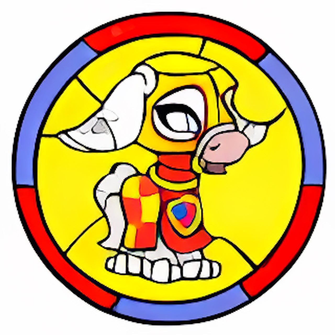 Whinny Stained Glass Window