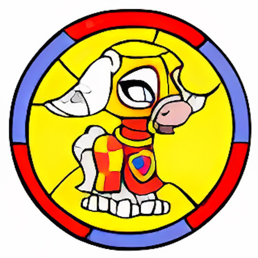 Whinny Stained Glass Window