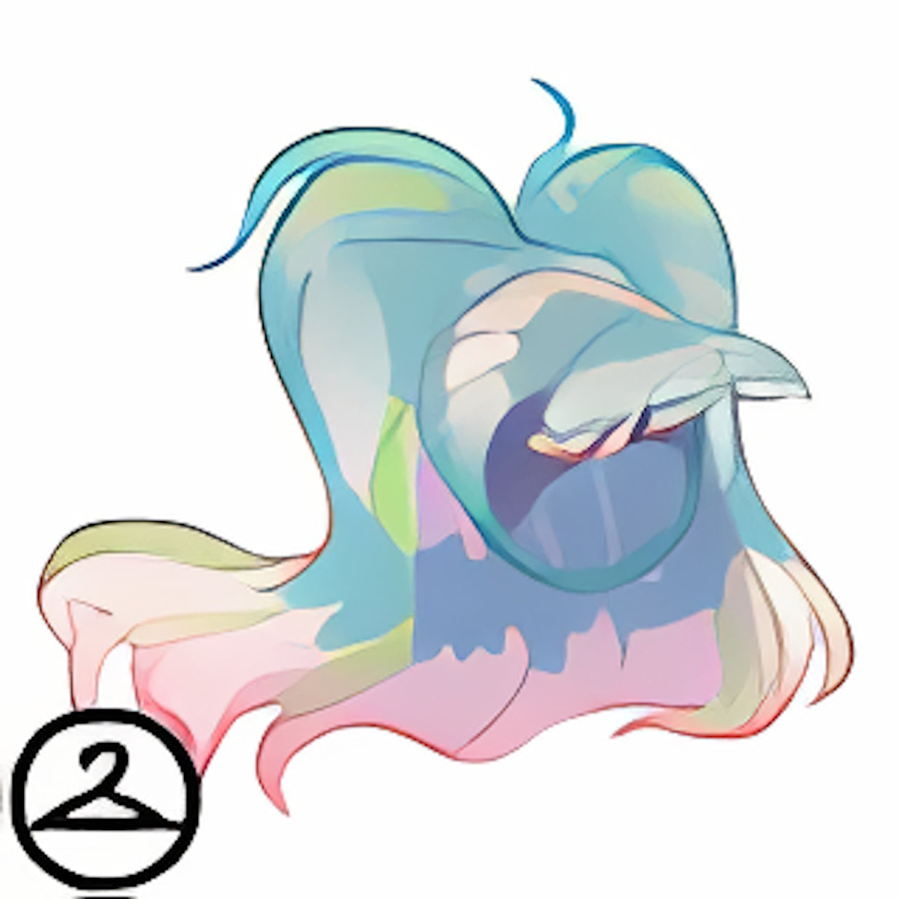 Dyeworks Opalescent: Maraquan Magical Hair Usuki Wig