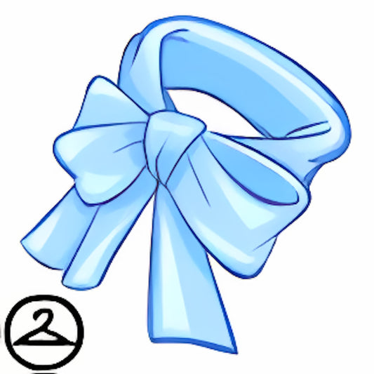 Dyeworks Light Blue: Big Bow Scarf