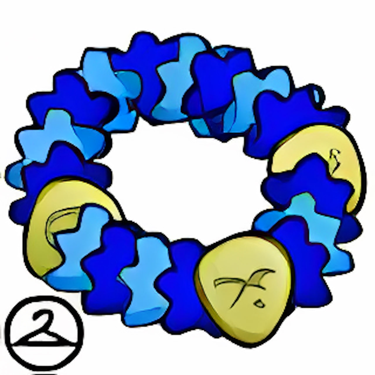 Blue Codestone Lei