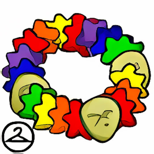 Rainbow Codestone Lei