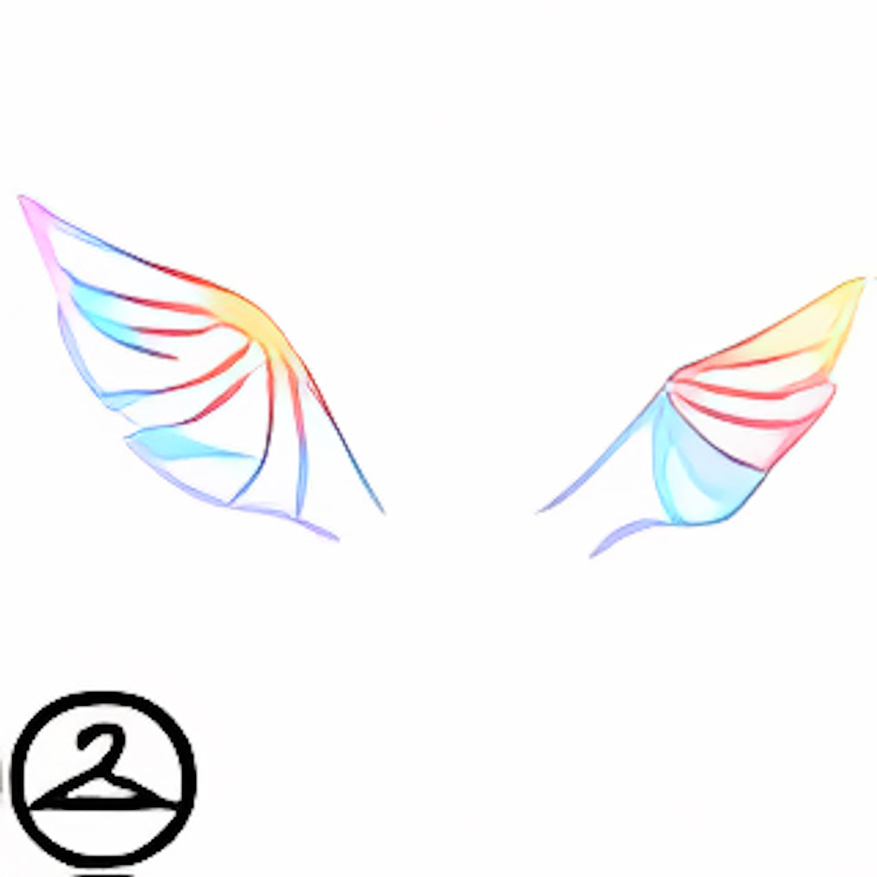 Uni Neon Wings Decoration