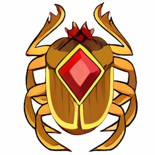 Fiery Golden Collectable Scarab