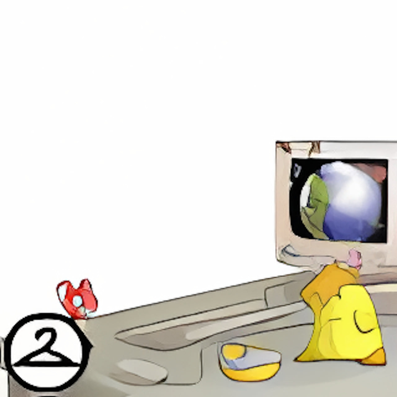Nostalgic Neopets Computer Desk Foreground