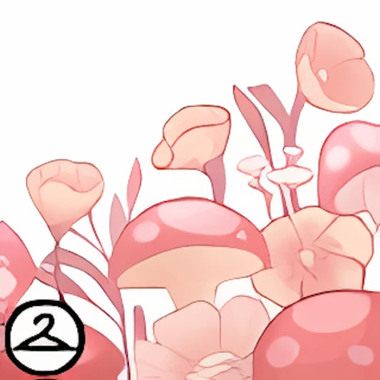 Pretty Pink Mushroom Garden
