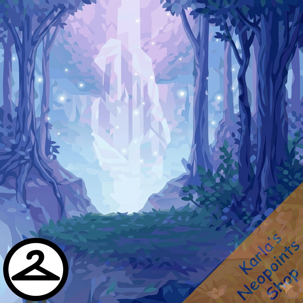 Enchanted Iridescent Forest Background