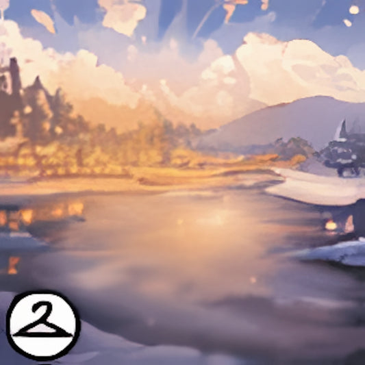 Premium Collectible: Scenic Outdoor Ice Rink Background