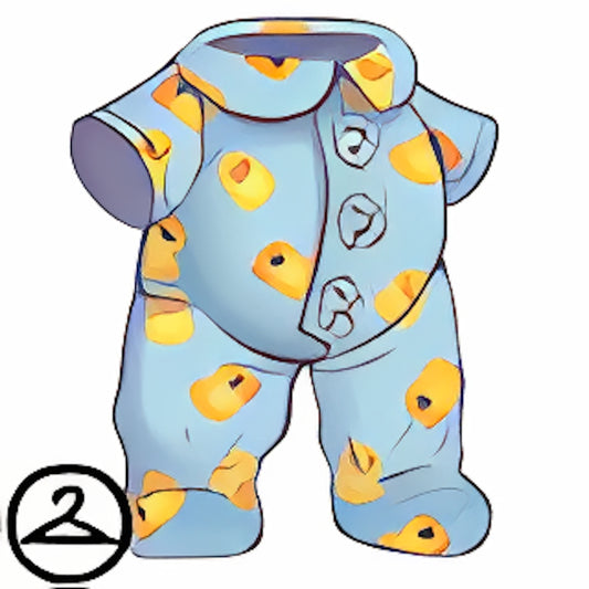 Dyeworks Light Blue: Baby Rubber Ducky Pajamas