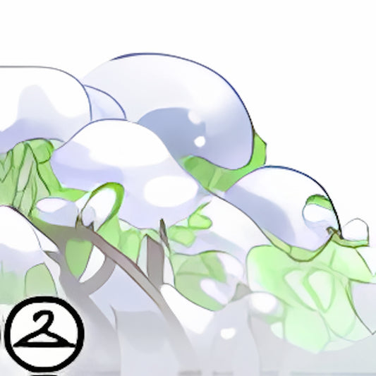 Dyeworks Mint: Snow Covered Flowers Foreground