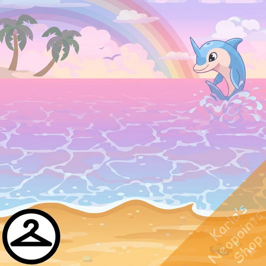 Splashing Flotsam Beach Background