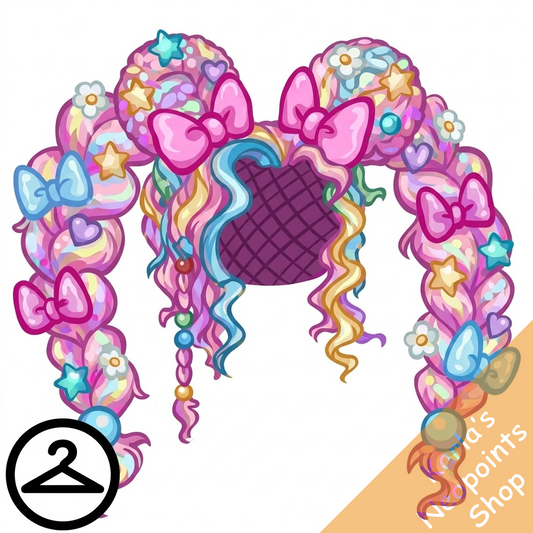 Kawaii Rainbow Pastel Pigtails Wig