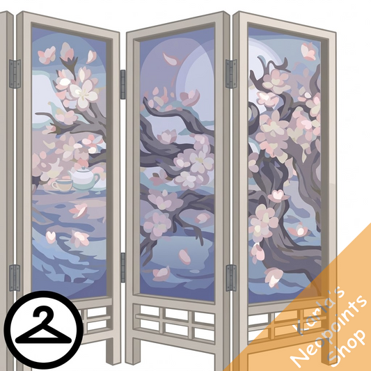 Dyeworks White: Ornate Cherry Blossom Tree Screen