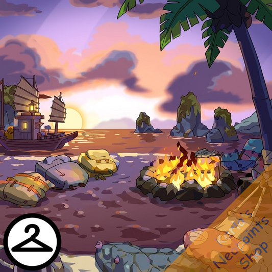 Last Day of Summer Bonfire Background