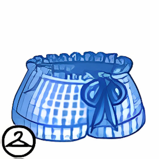 Flowy Blue Gingham Shorts