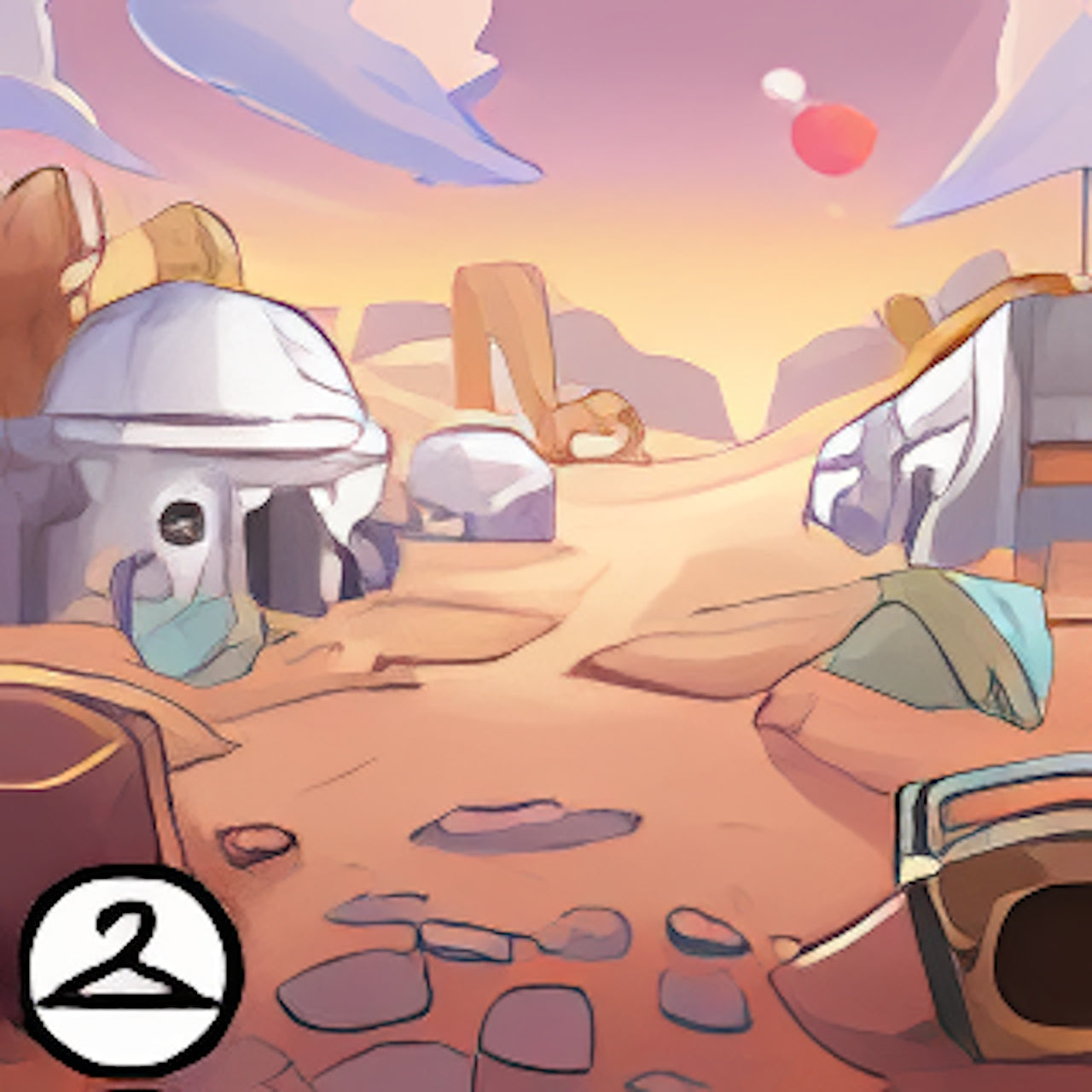 Premium Collectible: Space Desert Background