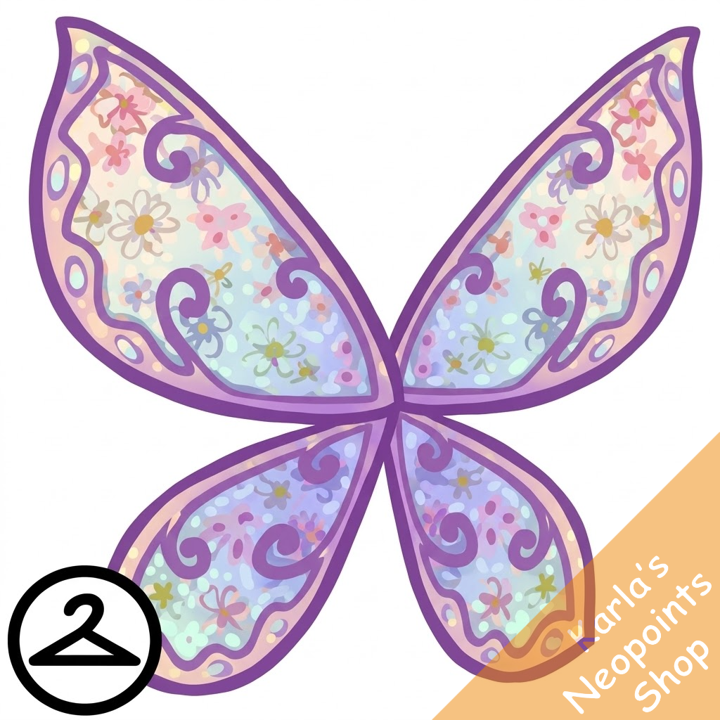 Floral Pattern Faerie Wings