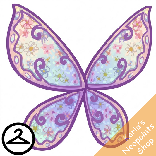 Floral Pattern Faerie Wings