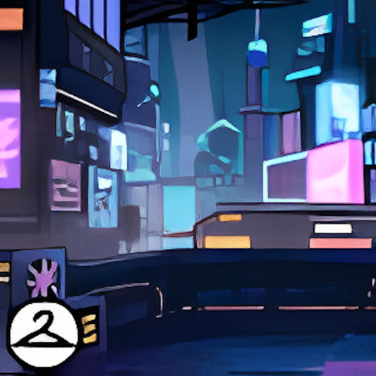 Premium Collectible: Cyberpunk Cityscape Background