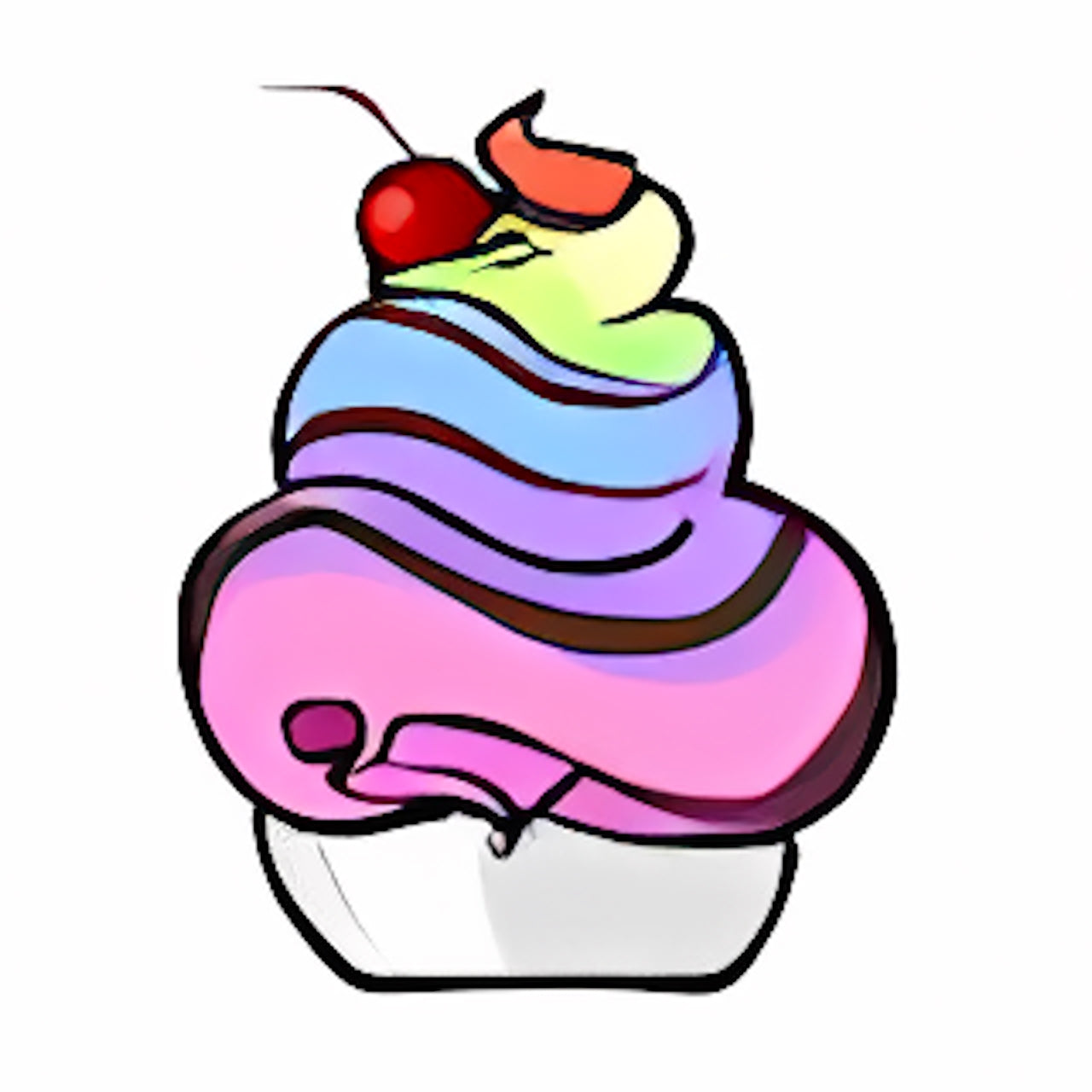 Rainbow Xweetok Cupcake