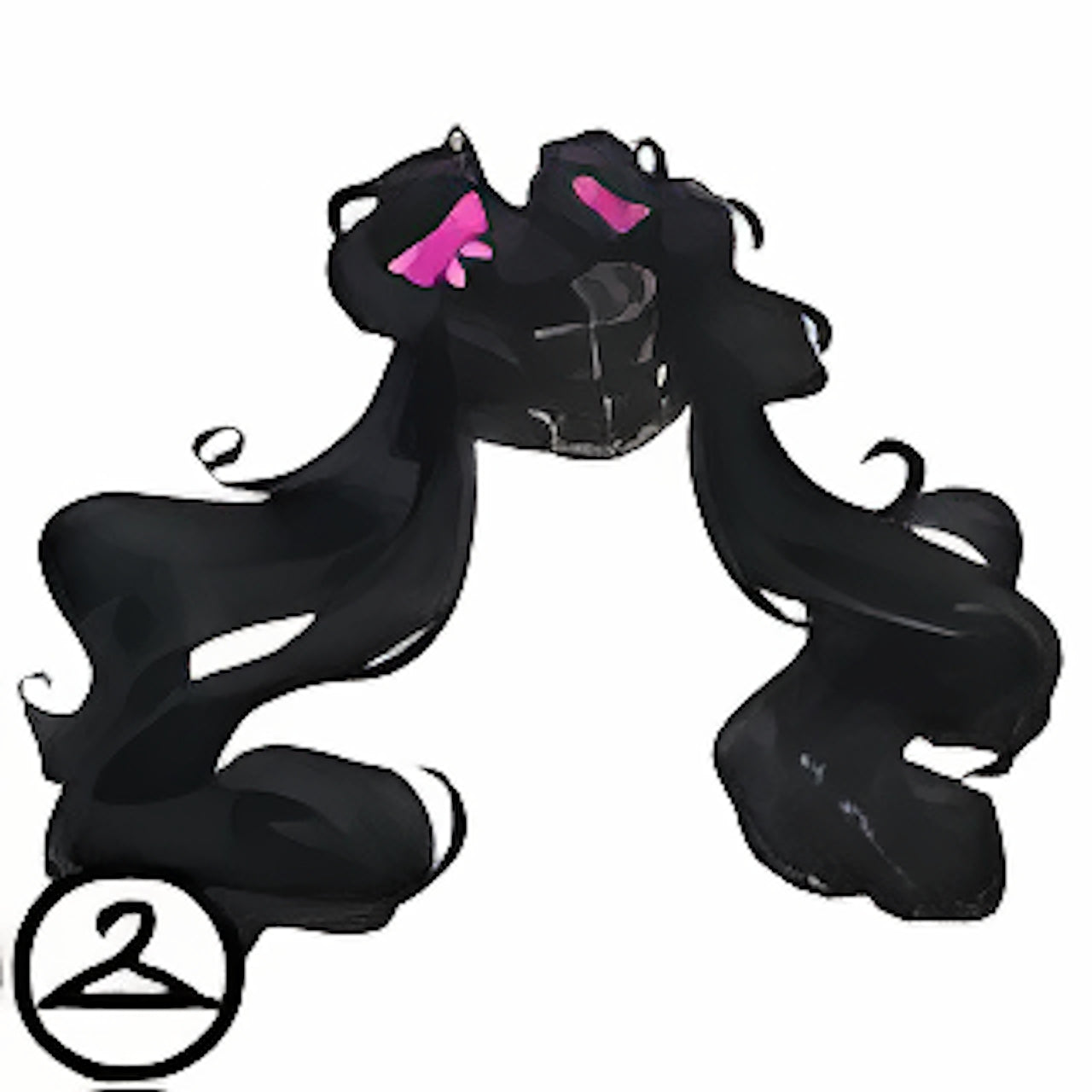 Dyeworks Black: Magical Valentine Pigtails Wig