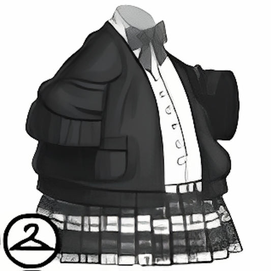 Dyeworks Black: Pink Kawaii School Outfit