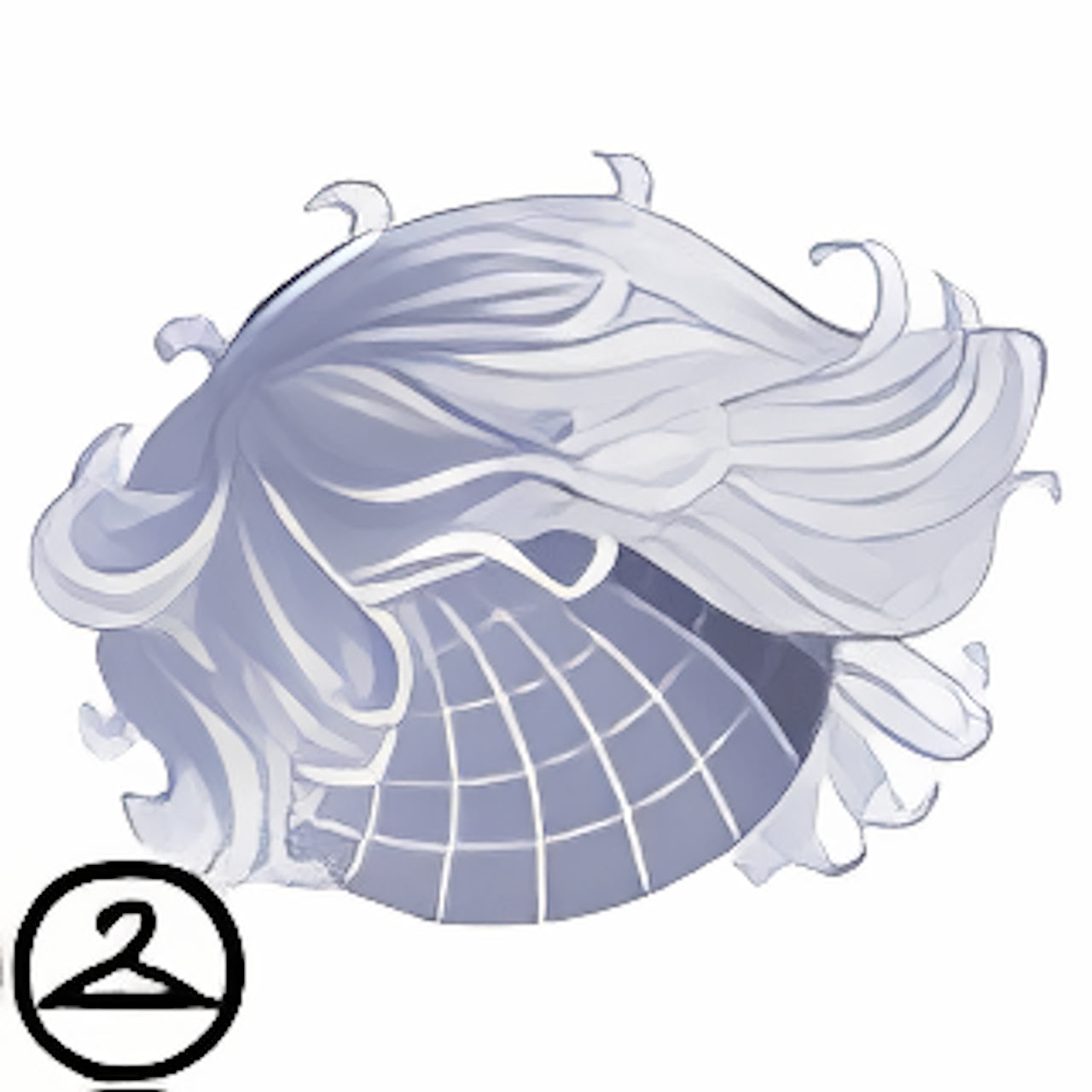 Dyeworks Silver: Maraquan Surfer Blue Wig
