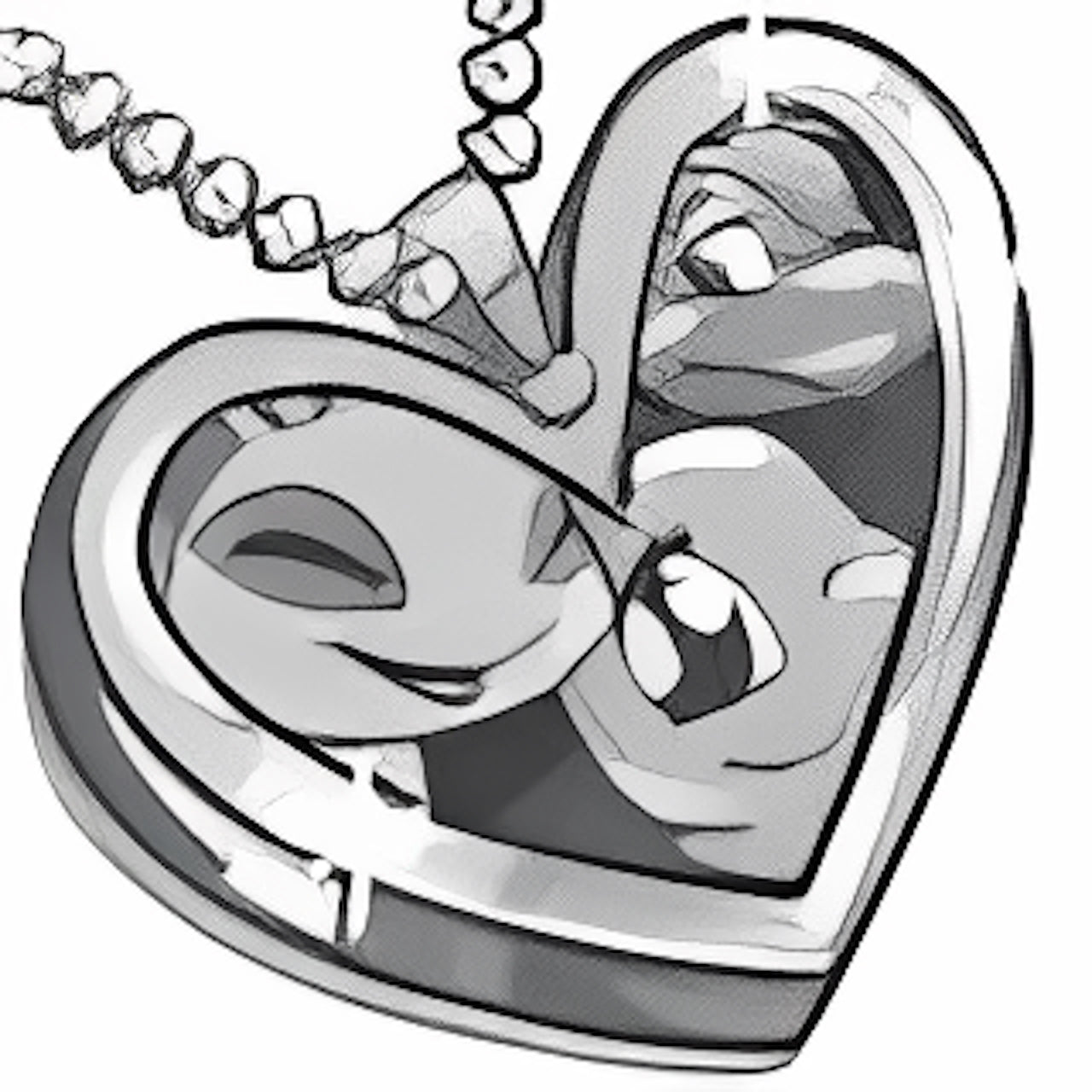 Silver Neopet Heart Charm
