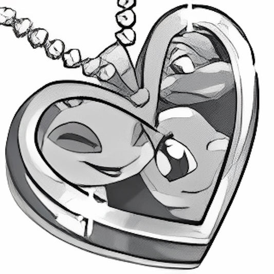 Silver Neopet Heart Charm
