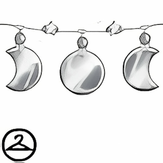 Dyeworks Silver: Moon Phases Garland